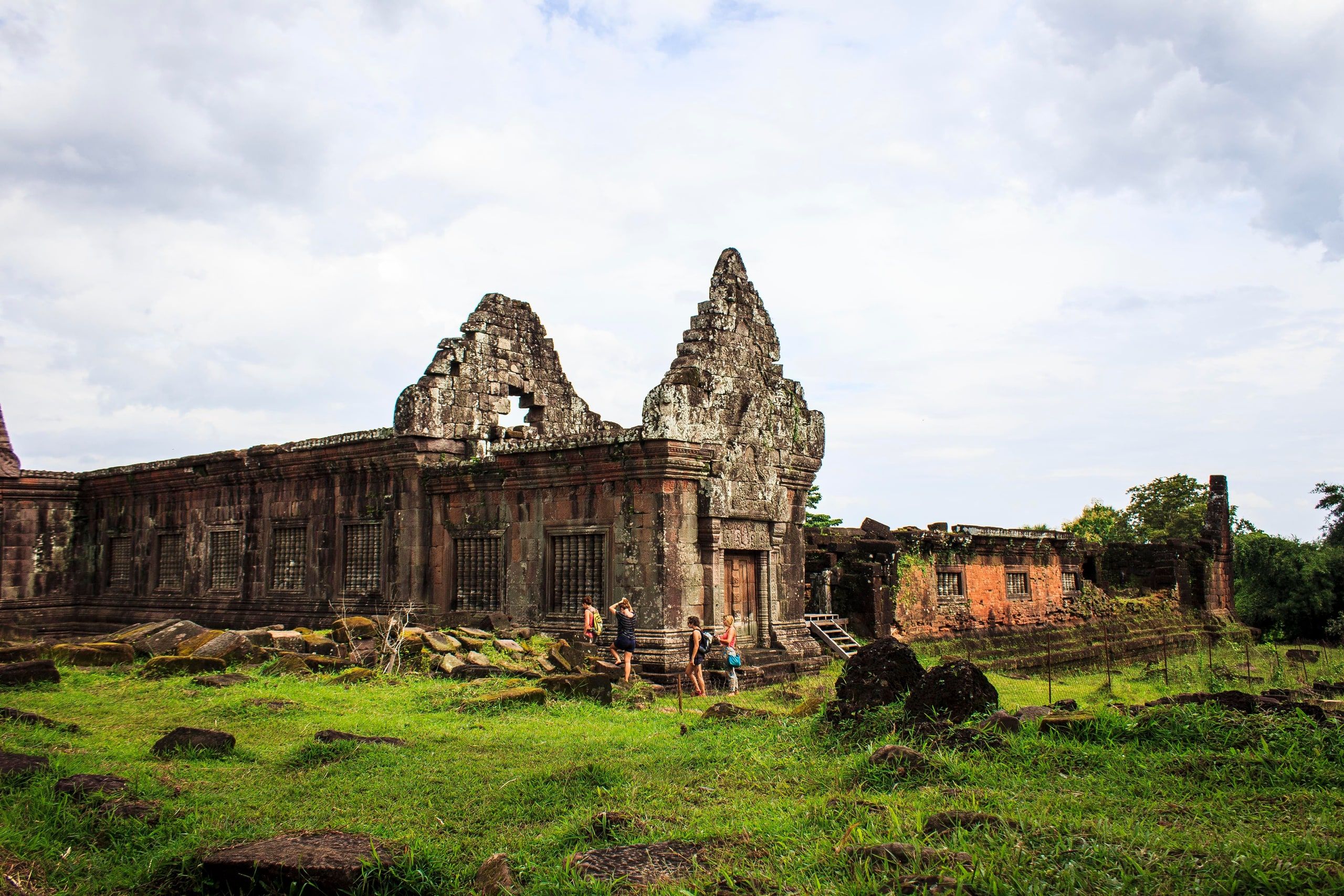 The ruins of Vat Phou, the Khmer temple at Champasak, a UNESCO World Heritage site